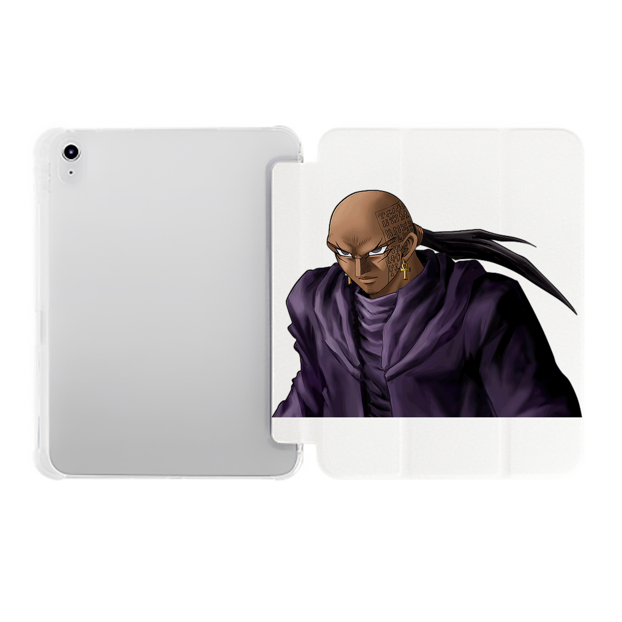 （画像用） 遊☆戯☆王 Yu-Gi-Oh! IPad ケース ペン収納付き 三つ折りスタンド PUレザー×シリコン 対応機種9.5/10.5/10.9インチ